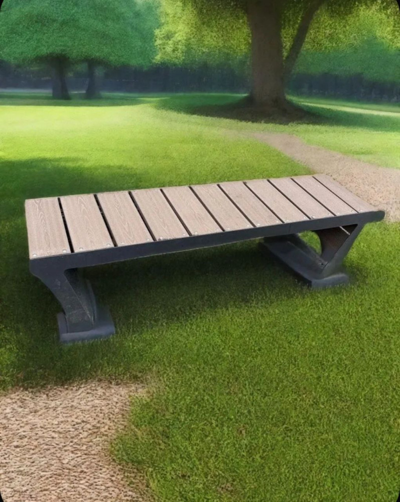 Скамья из ДПК без спинки   - фото2