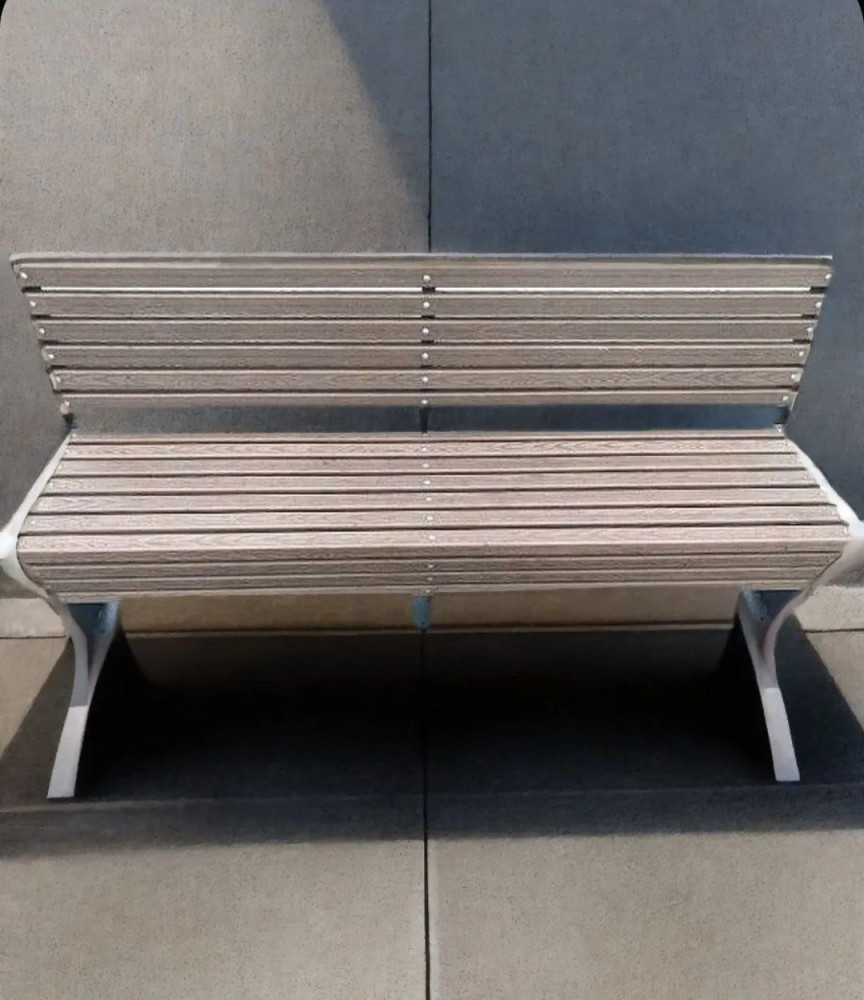 Скамья из ДПК со спинкой  - фото2